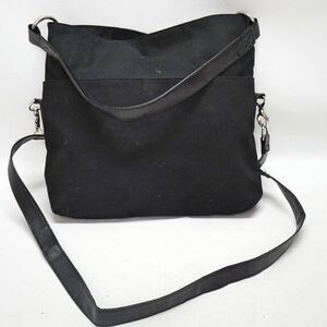 Thirty-One Black Subtle Cheetah Print Crossbody